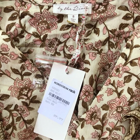 NWT By The River Floral Print V-neck Maxi Dress Size S - Picture 9 of 11